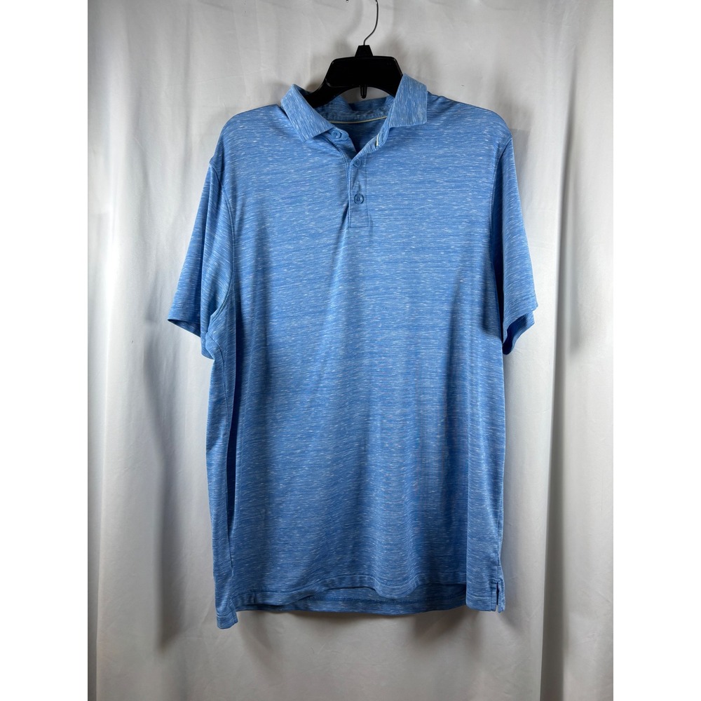 C9 Champion Mens Blue Space Dye Performance Golf Polo Shirt Large RN17730